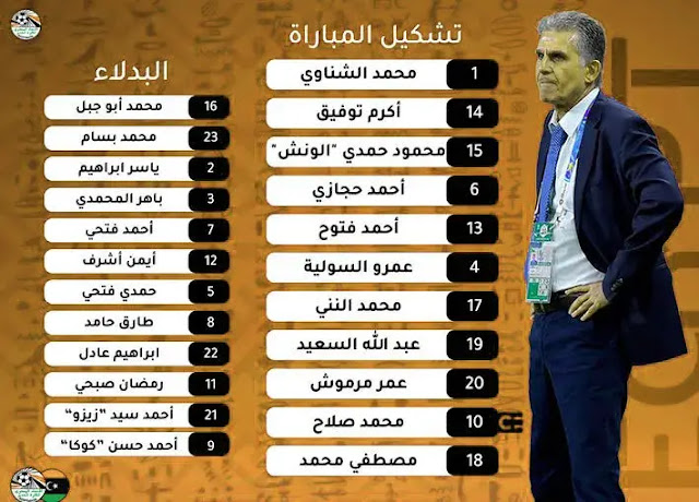 تشكيلة مصر اليوم أمام ليبيا في تصفيات أمم أفريقيا المؤهلة لكأس العالم قطر 2022 | مصر وليبيا بث مباشر | يلا لايف | يلا شوت